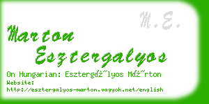 marton esztergalyos business card